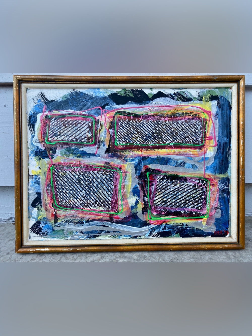 HANDMADE Original Abstract Modern Painting | 'algorithm capture' by me on canvas